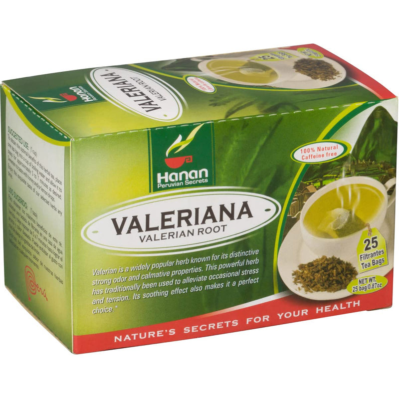[Australia] - Valerian Root Tea (Valeriana) - 25 Tea Bags of Valerian Root – Herbal Tea from Peru – Nature’s Strongest Sleep Aid Supplement –1000mg Valeerian Valerain per Filtered Teabag, (Not Pills) 