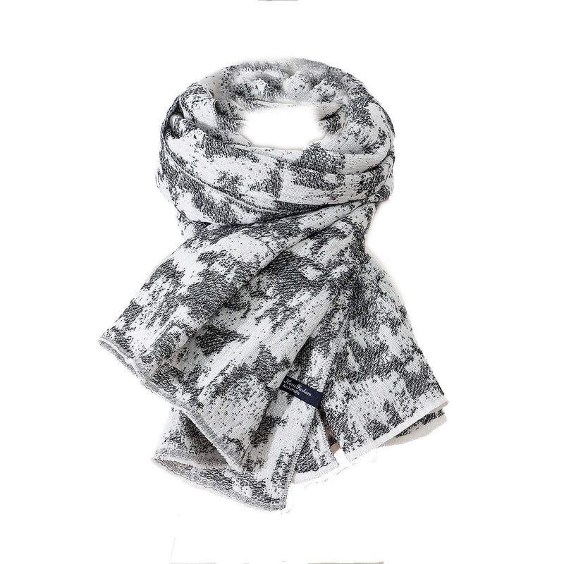[Australia] - Scarf Women winter fuffly scarf neck warmer black & white with silver Metalic thread 176X65 cm fashion Shawls Wraps for ladies and Girls 