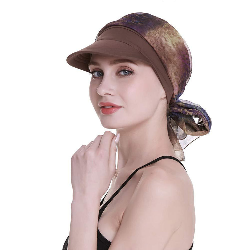 [Australia] - Baseball Caps for Breast Cancer Women Chemotherapy Medical Treatment Brown 