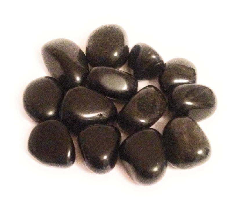 [Australia] - 5 x Black Obsidian Tumble Stone Crystal - Healing Crystal - Purification, Fulfilment, Manifestation - Crystal Therapy Tumblestones 