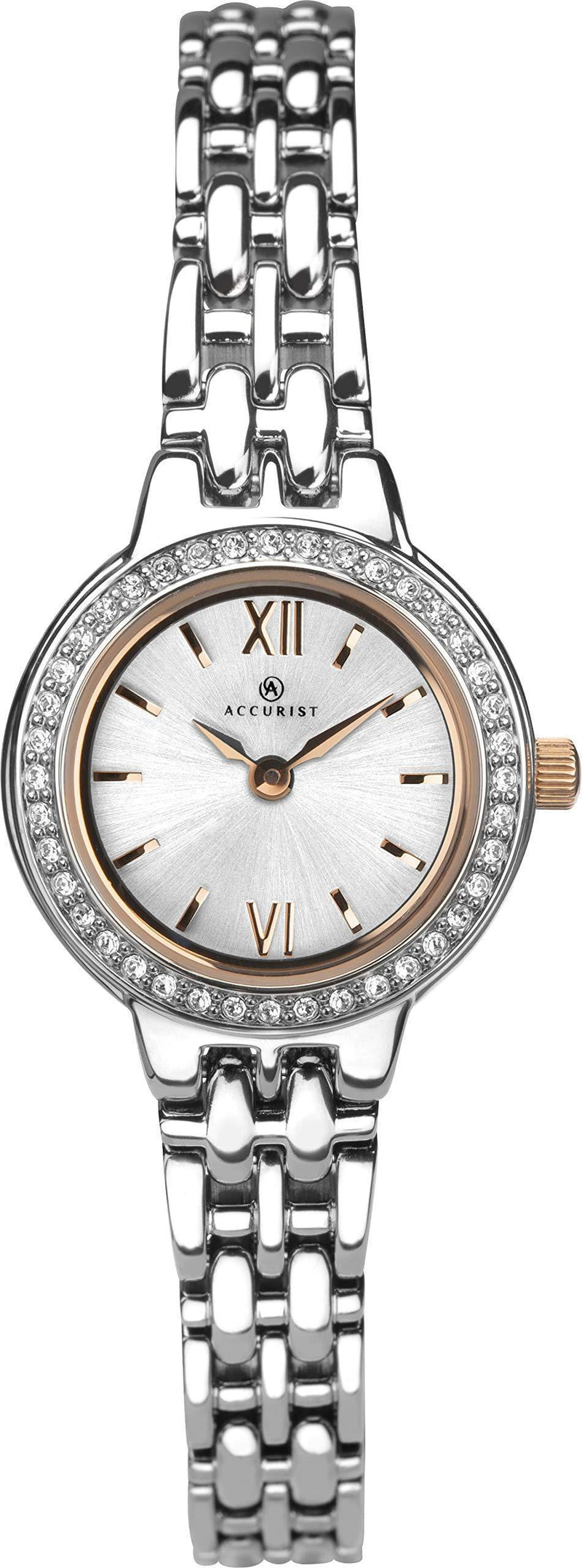 [Australia] - Accurist Womens Analogue Classic Quartz Silver Case/Bracelet/Silver Dial 