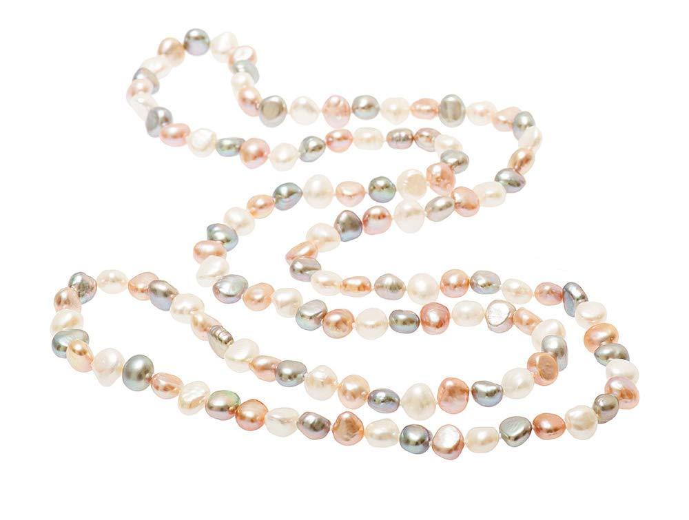 [Australia] - Elegant and Classic 8-9mm Freshwater Pearl Necklace for Women Multi-colour 1 