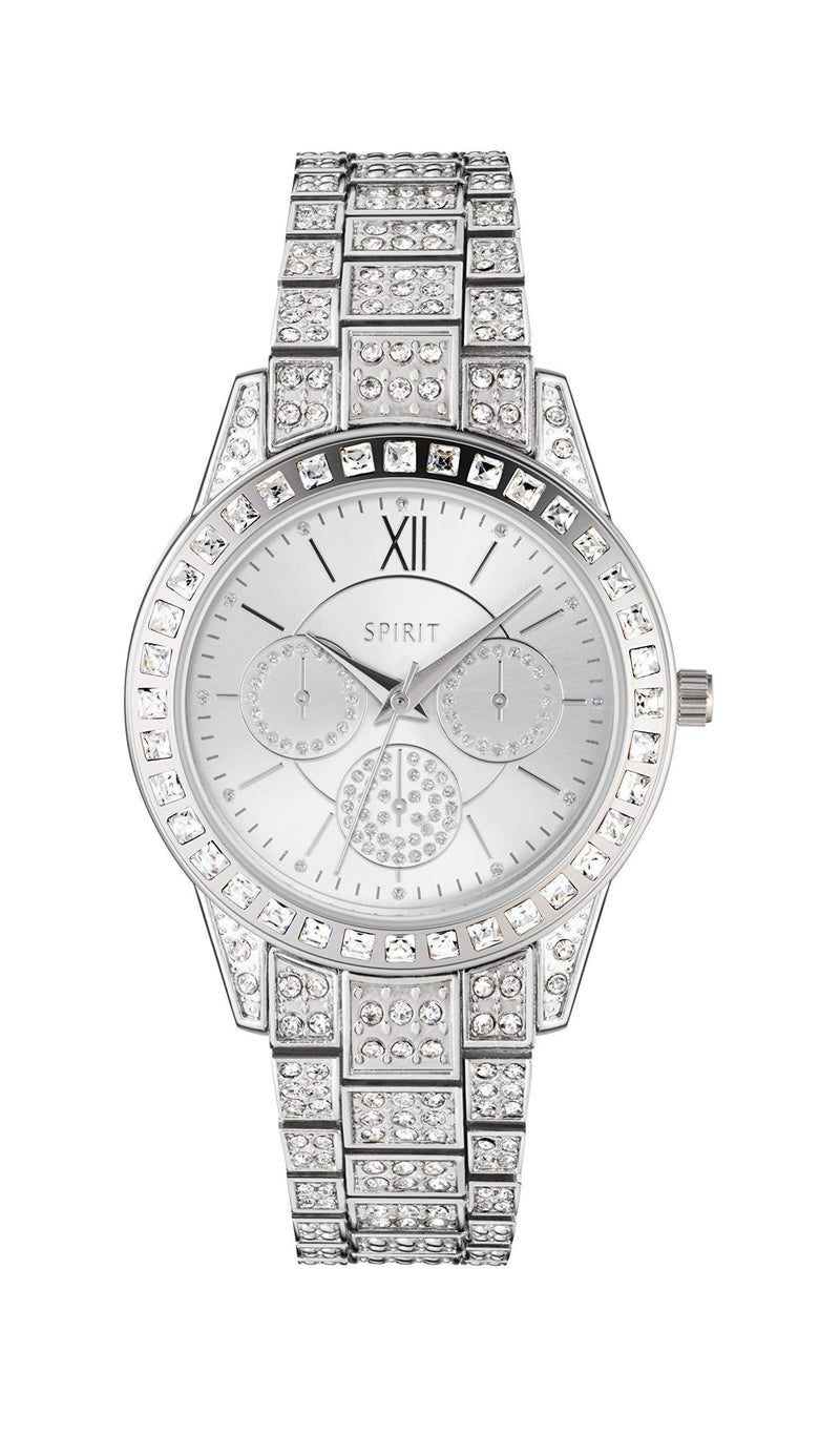 [Australia] - Spirit Lux Silver Stone Set Bracelet & Multidial Watch ASPL98X 