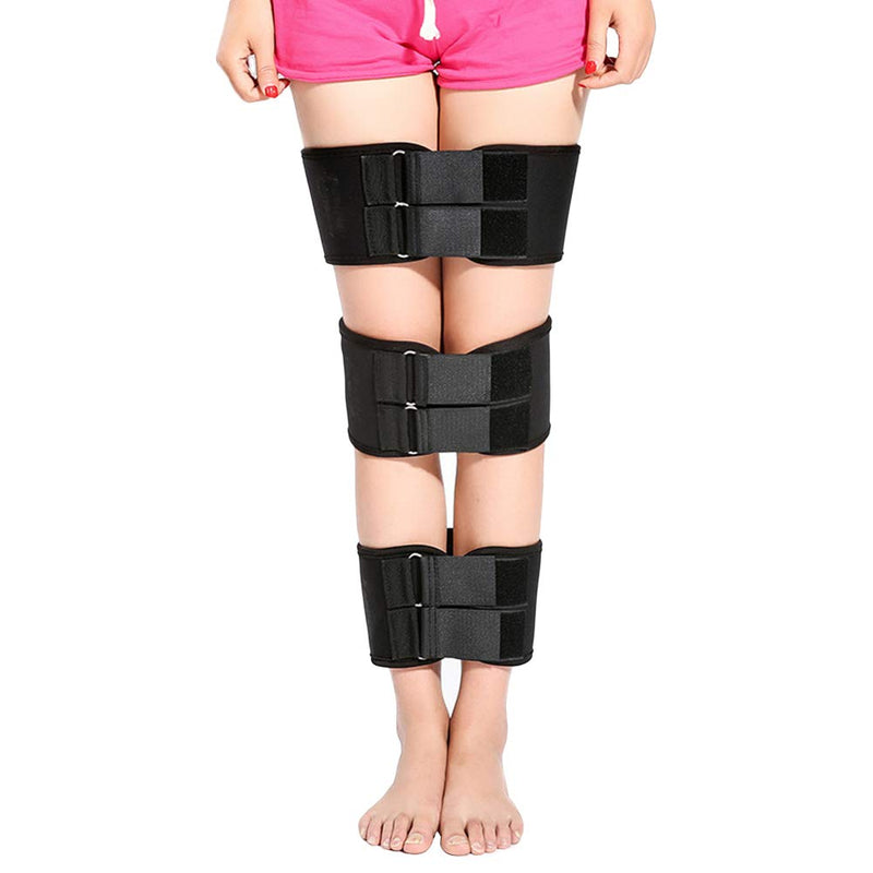 [Australia] - Healifty Legs Posture Corrector Belt Bow-Legged Correction Bandage Belt for O- Type X-Type Legs 3pcs (Black) 