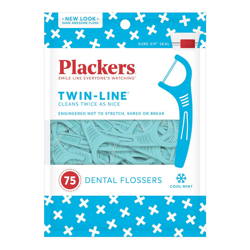 [Australia] - Plackers Twin Line Flossers, 75 Count 75 Count (Pack of 1) 