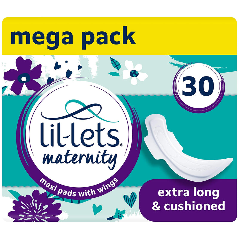 [Australia] - Lil-Lets Maternity Pads, Extra Long Maxi Thick Pads with Wings, 3 Packs of 10 Pads 10 Count (Pack of 3) 