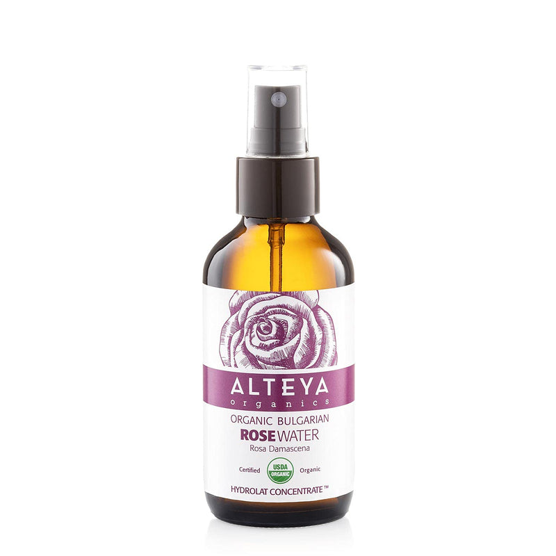 [Australia] - Alteya Organic Rose Water Spray 120ml Glass bottle- 100% USDA Certified Organic Authentic Pure Natural Rosa Damascena Flower Water Steam-Distilled and Sold Directly by the Rose Grower Alteya Organics 