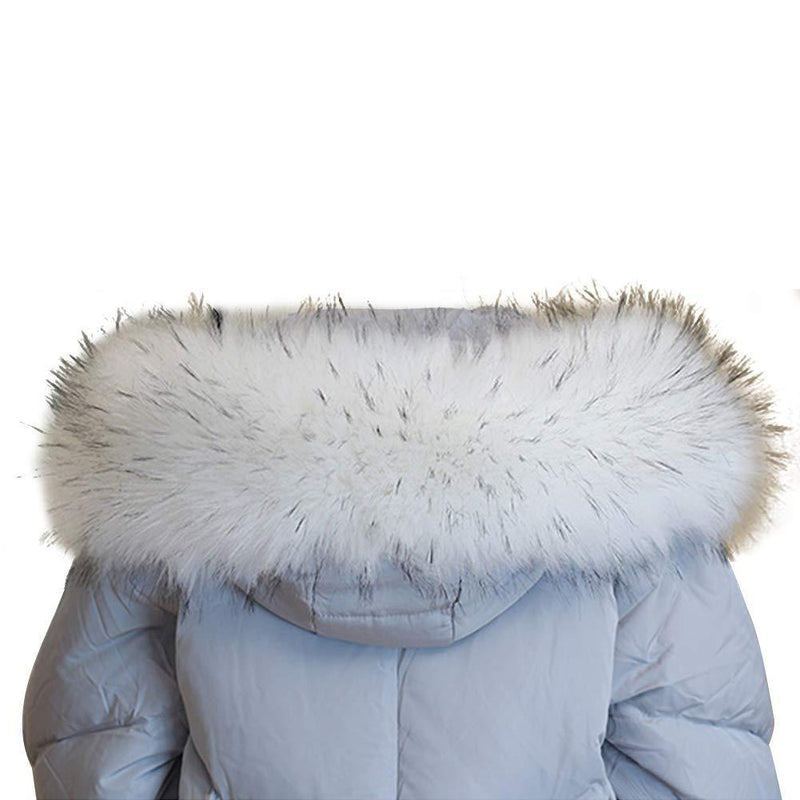 [Australia] - Amorar Women's Winter Scarf Faux Fur Collar Faux Fur Collar Fur Scarf Shoulder Scarf for Winter Coat Jacket Collar or Hood Edges with Buttons 70 cm - 90 cm, Disposable Packaging #1 75 (EU) 