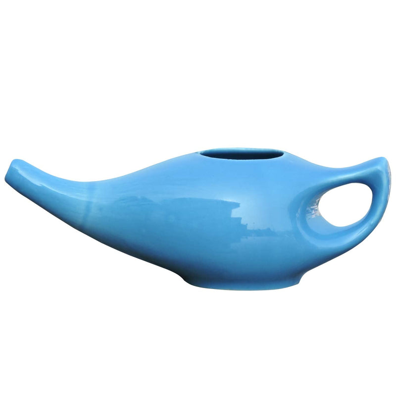 [Australia] - Porcelain Ceramic Neti Pot for Nasal Cleansing | Natural Treatment for Sinus, Infection and Congestion Blue Color 