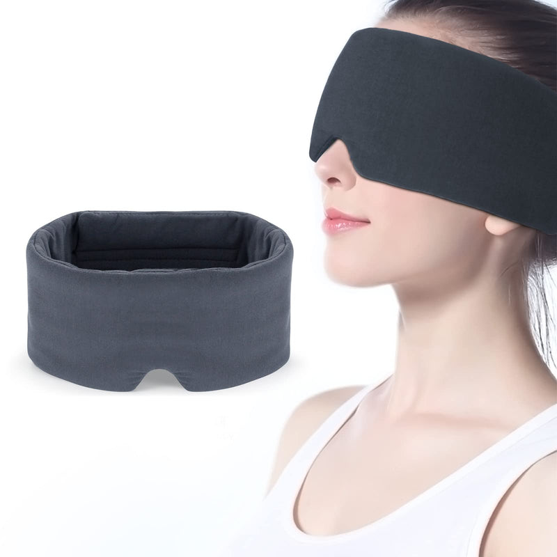 [Australia] - Mavogel Sleep Mask - Skin Friendly Modal Material & Light Blocking Sleeping Mask for Home/Flight/Shift Work, Handmade, Fully Adjustable Strap, Full Eye Covers for Women/Men Sleeping (Dark Grey) Dark Grey 