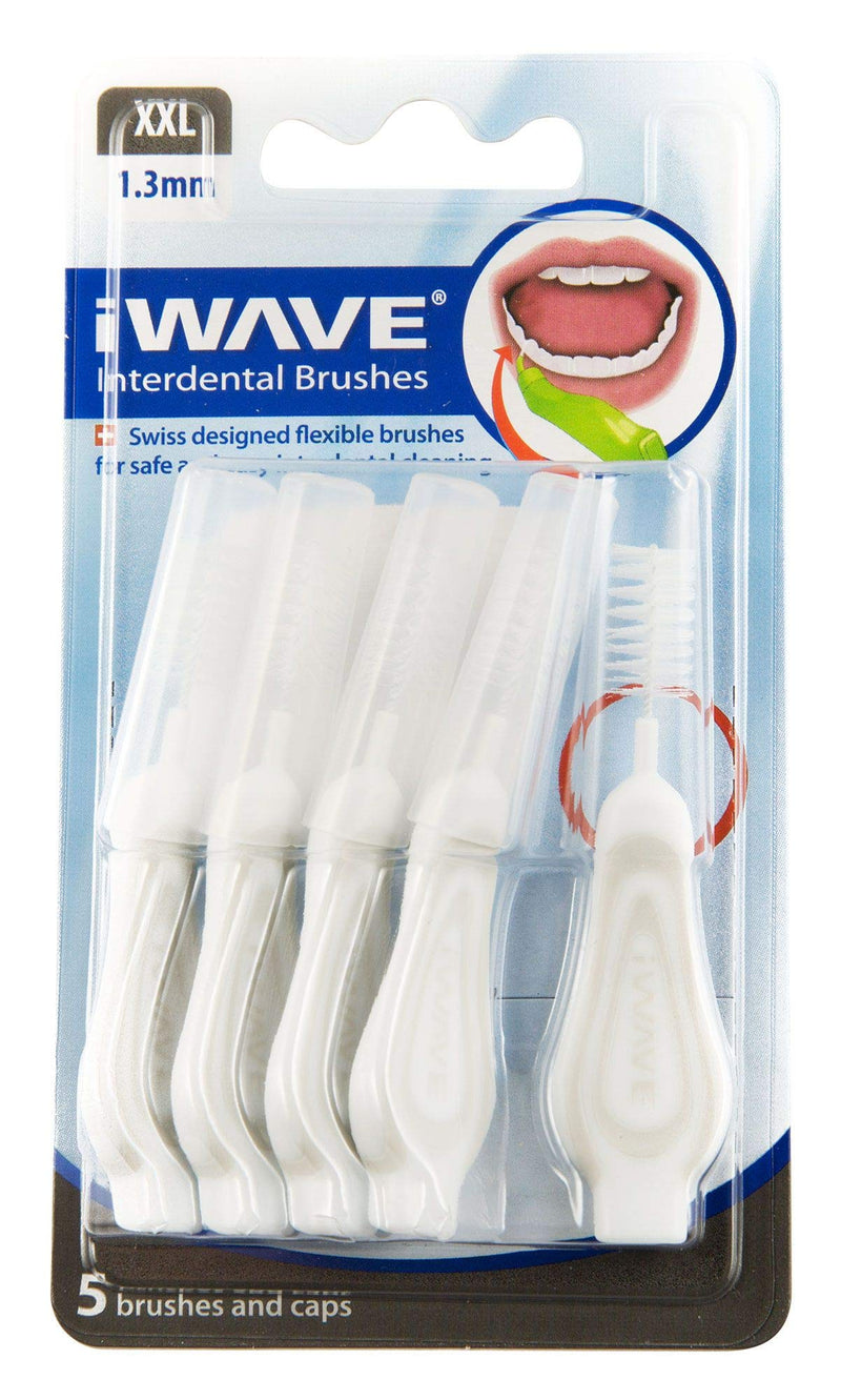 [Australia] - iWAVE® Interdental Brushes, Grey, 7 ISO x 1.3mm, 5 Count. Developed in Association with Swiss Dental Specialists. 