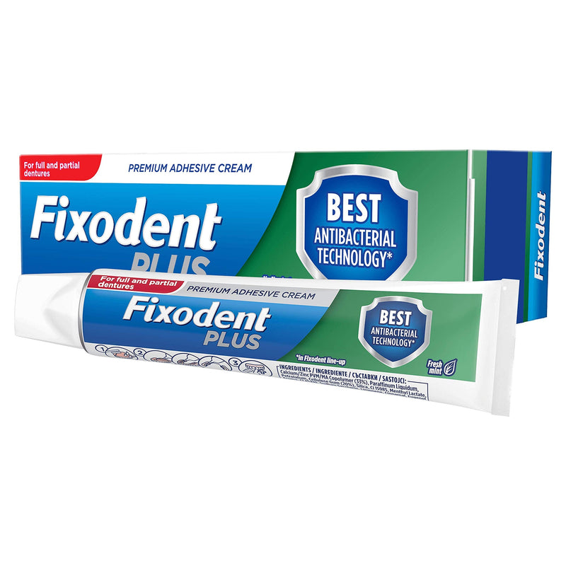 [Australia] - Fixodent Plus Antibacterial Technology Denture Adhesive, 40 g 