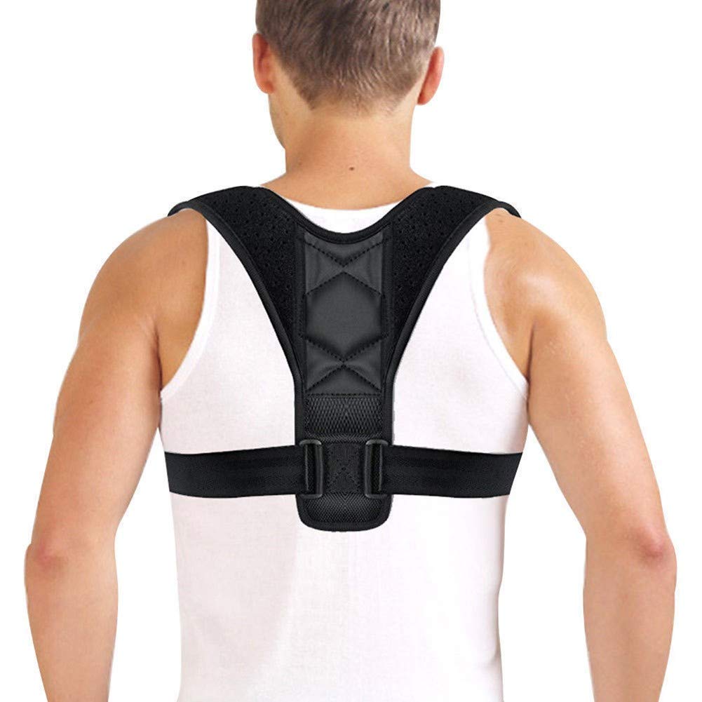 [Australia] - Posture Corrector for Upper Back, Back Brace Straightener, Effective for Shoulder, Neck, Spine and Lumber Support Pain Relief for Men and Women Black Large 