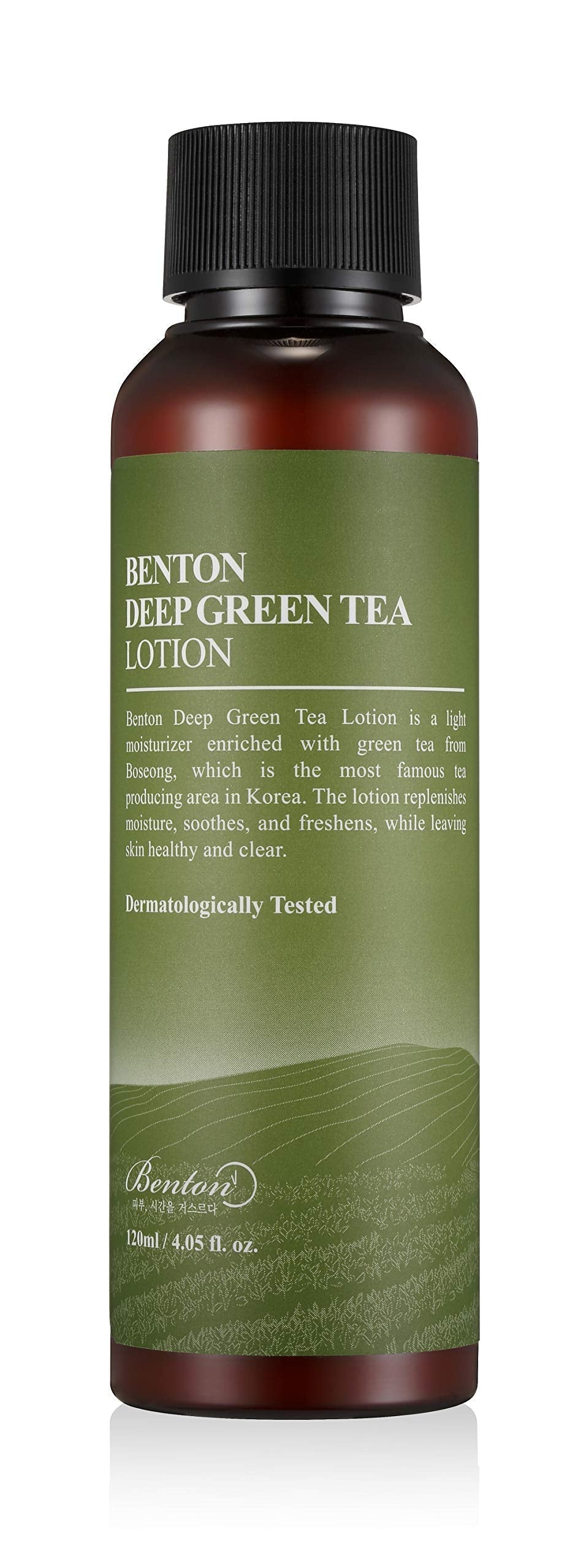 [Australia] - BENTON Deep Green Tea Lotion 120ml (4.05 fl.oz.) - Nourishing & Hydrating Facial Lotion without Oiliness for Oily and Sensitive Skin, Skin Soothing & Refreshing 