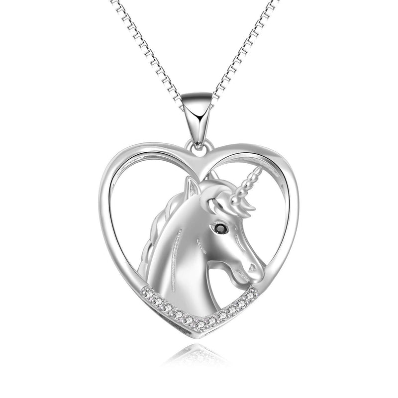 [Australia] - Unicorn Necklace Pendant Sterling Silver Unicorn Jewellery Gift for Women, Girls, Kids 