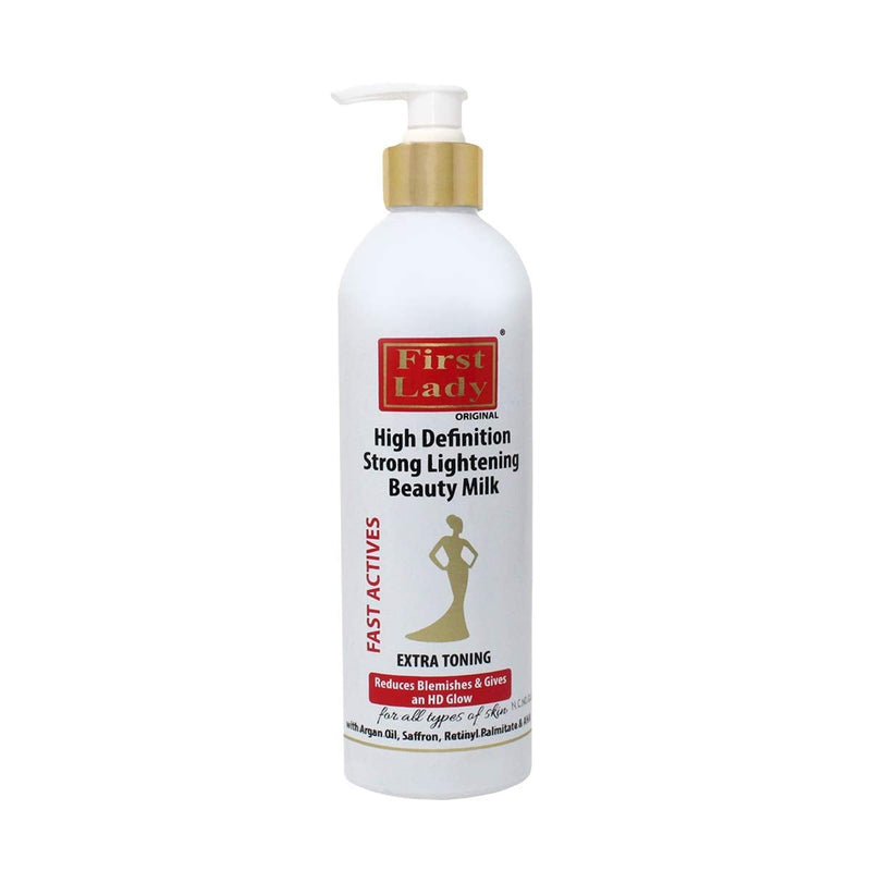 [Australia] - First Lady Premium High Definition Strong Skin Lightening Beauty Milk Body Lotion 500ml - with argan oil, saffron & AHA 