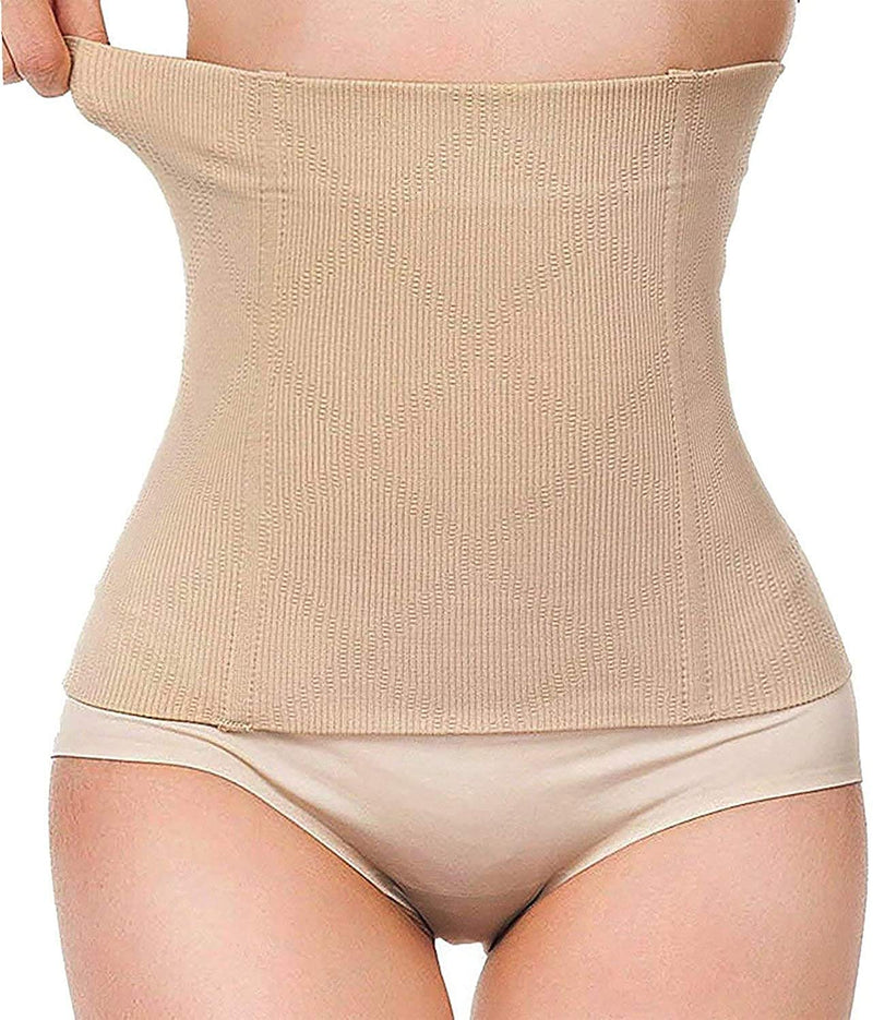 [Australia] - Gotoly Waist Trainer for Women Seamless Postpartum Recovery Belt Shapewear Tummy Control Weight Loss Body Shaper Beige S 