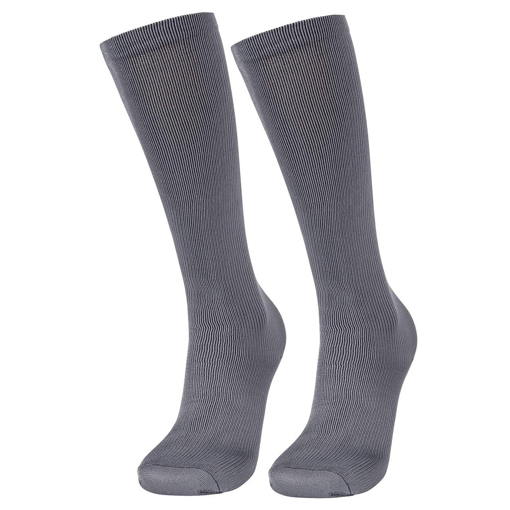[Australia] - Faletony Compression Socks 20-30mmHg for Men & Women - Best Stockings for Running, Nurses, Athletic, Pregnancy, Flight Travel Grey L-XL 