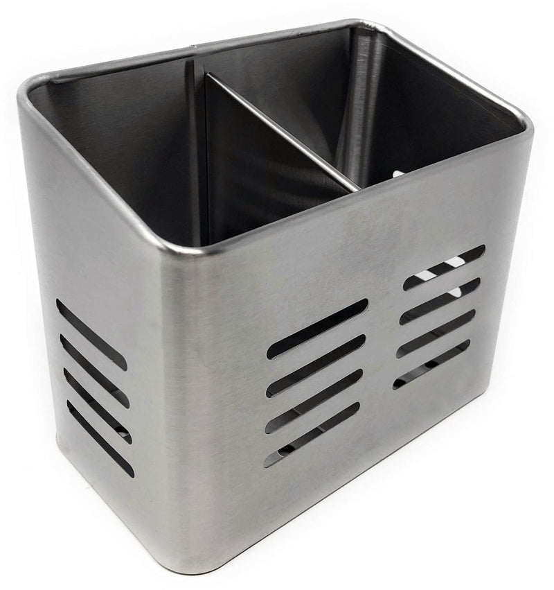 [Australia] - Space Home - Stainless Steel Cutlery Holder - Kitchen Utensil Holder - Cutlery Drainer - Pencil Holder - 16 x 9 cm Silver 
