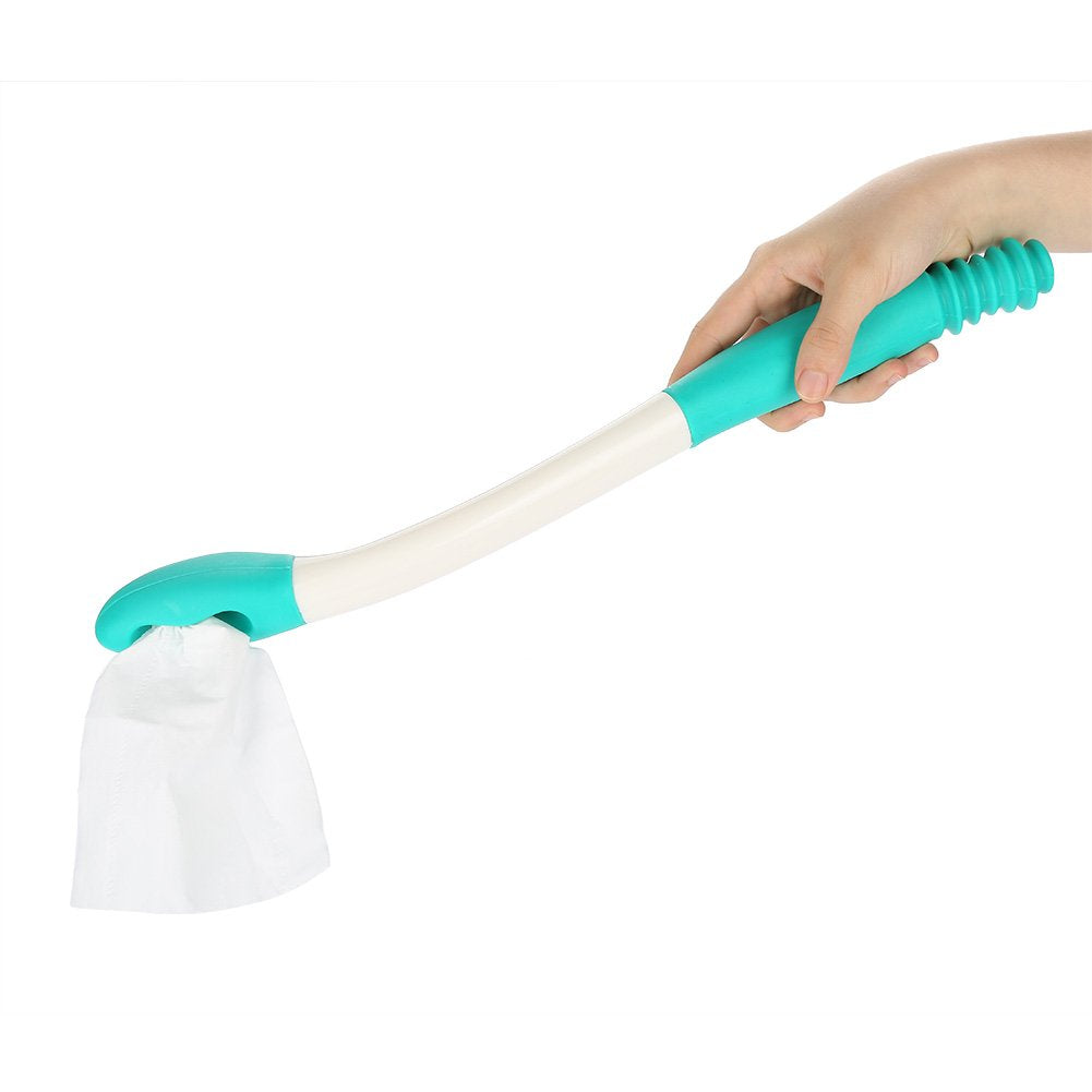 [Australia] - Bottom Bum Wiper, Long Handle Reach Comfort Bottom Wiper Holder Toilet Paper Tissue Grip Self Wipe Aid Helper for Self-Wipe Hygiene More Easy 