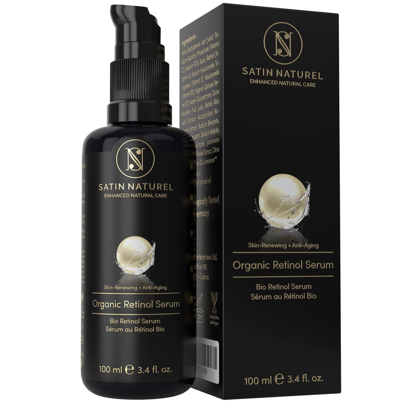 [Australia] - Organic Retinol Serum -100ml Bottle Advanced Retinol Delivery System + Vitamin C Complex w/ Aloe Vera, Hyaluronic Acid, & Vitamin E - Anti-Aging Vegan Skin Care 