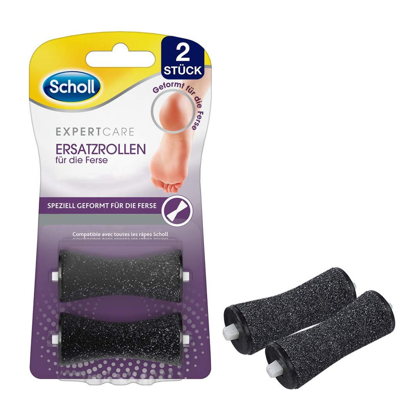 [Australia] - Scholl Expertcare Replacement Rollers for The Heel, Refill Pack for scholl Electric Callus Remover, with Diamond Particles, 2 Rollers. 2 Count (Pack of 1) 