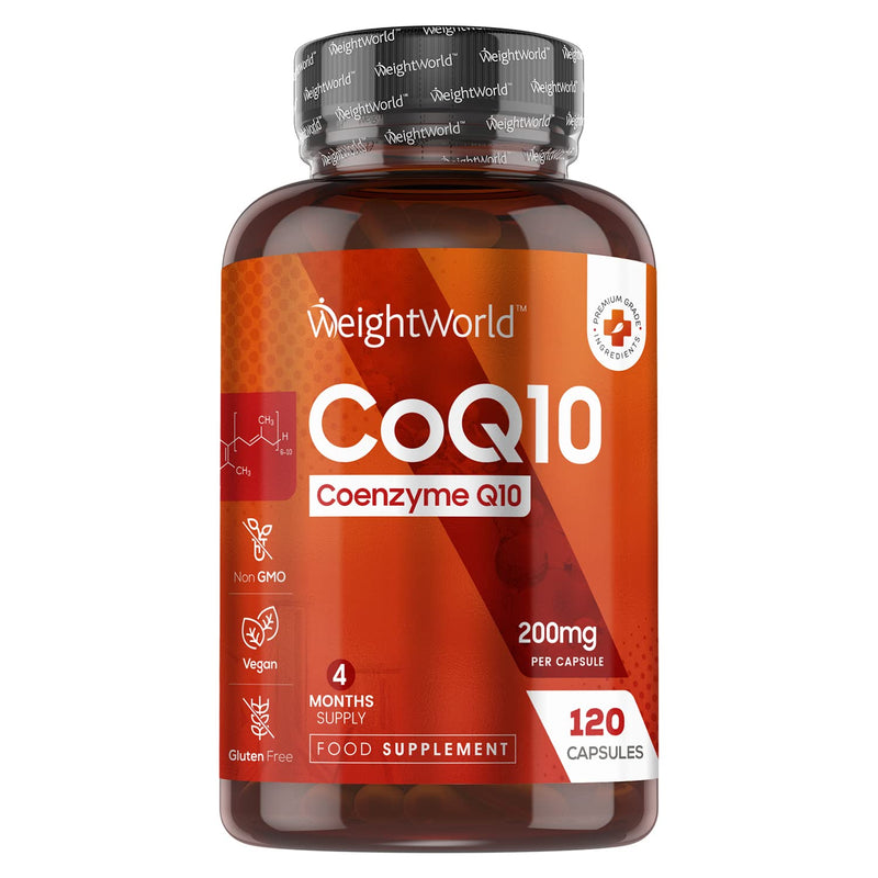 [Australia] - CoQ10 Supplement 200mg - CoEnzyme Q10 High Strength 120 Vegan Capsules (4 Months Supply) - Unfiltered & Fermented 100% Ubiquinone - CoQ10 High Absorption - Lactose & Allergen Free 