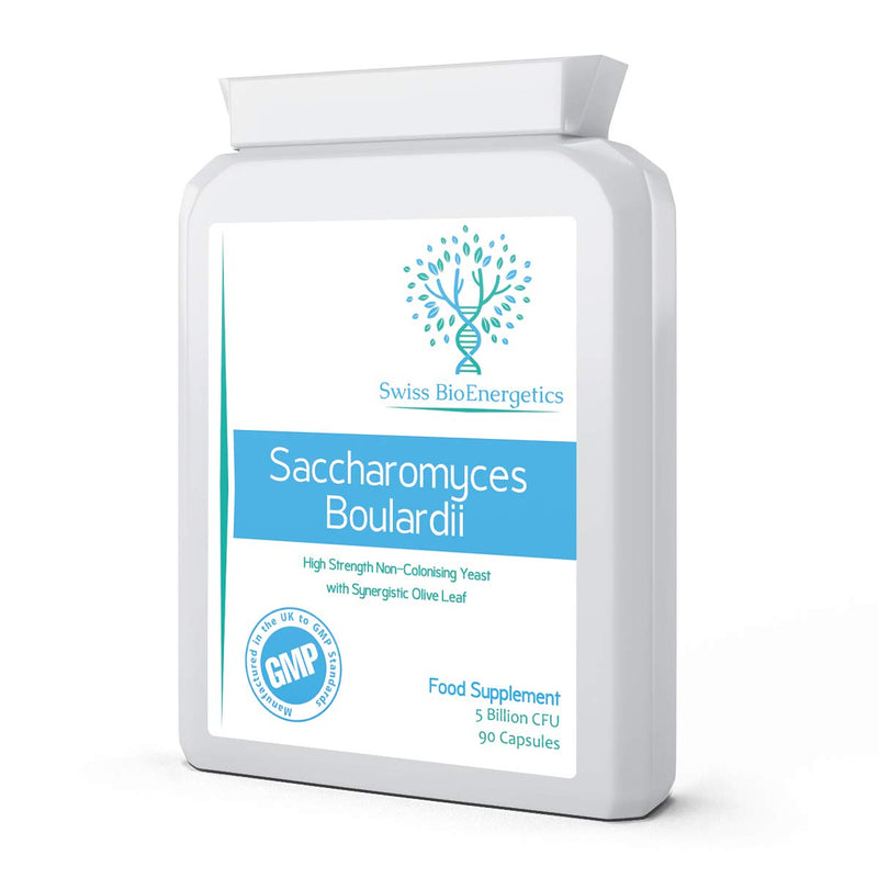 [Australia] - Saccharomyces Boulardii 5 Billion CFU 90 Capsules - No Refrigeration Required - High Strength Non-Colonising Yeast with synergistic Olive Leaf, Biotin and Vitamin D3 