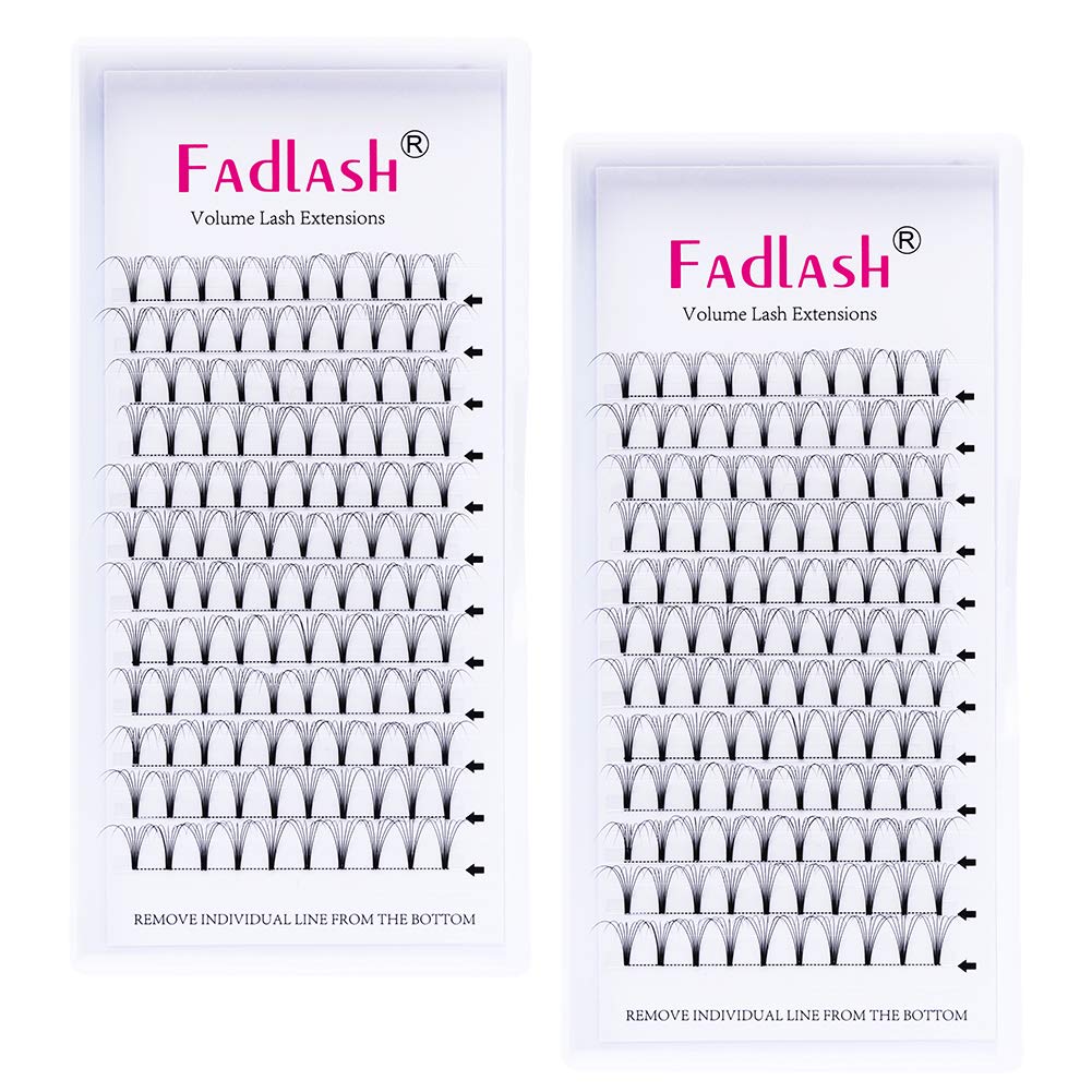[Australia] - 2 Tray Volume Russian Lashes 7D Short Stem C Curl 0.10 Thickness 13mm+15mm Pre Made Russian Lashes Volume Lashes Russian Lashes Pre Made Russian Lashes(7D-0.10-C-13+15) 7D010C 13+15 