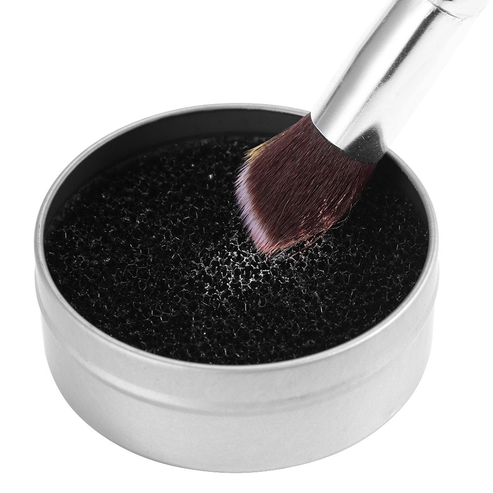 [Australia] - Makeup Brushes Clean Box, Soft and Reusable Dry Sponge for Brushes Fast Cleaning Color Changing 