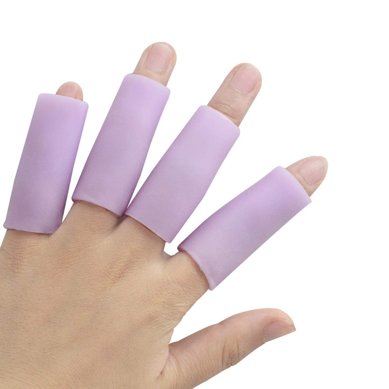 [Australia] - 10 Pieces Gel Finger Cots, Finger Protector Support Finger Sleeves Great for Trigger Finger, Hand Eczema, Finger Cracking, Finger Arthritis. 