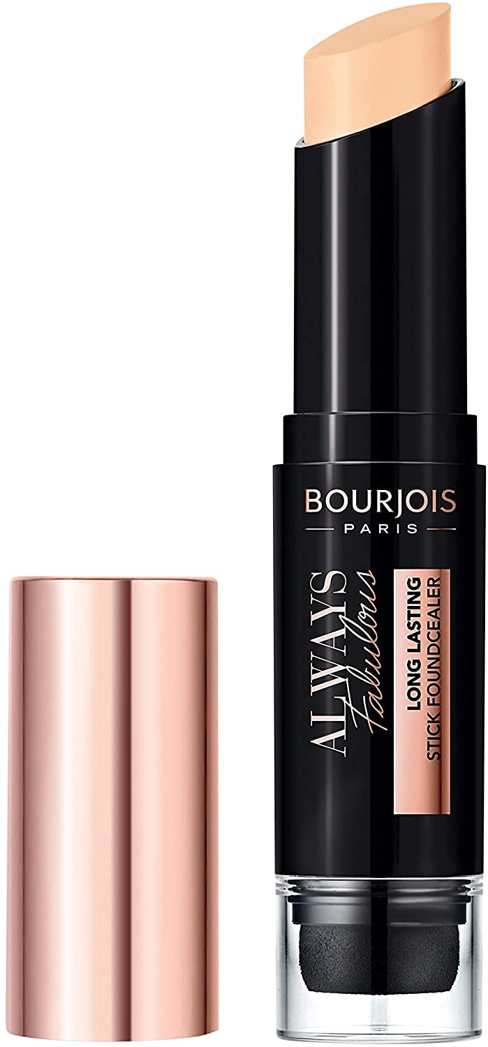 [Australia] - Bourjois Always Fabulous 24 Hour 2-in-1 Foundation and Concealer Stick with Blender, 100 Rose Ivory, 1 Count (Pack of 1) 1 Count (Pack of 1) 