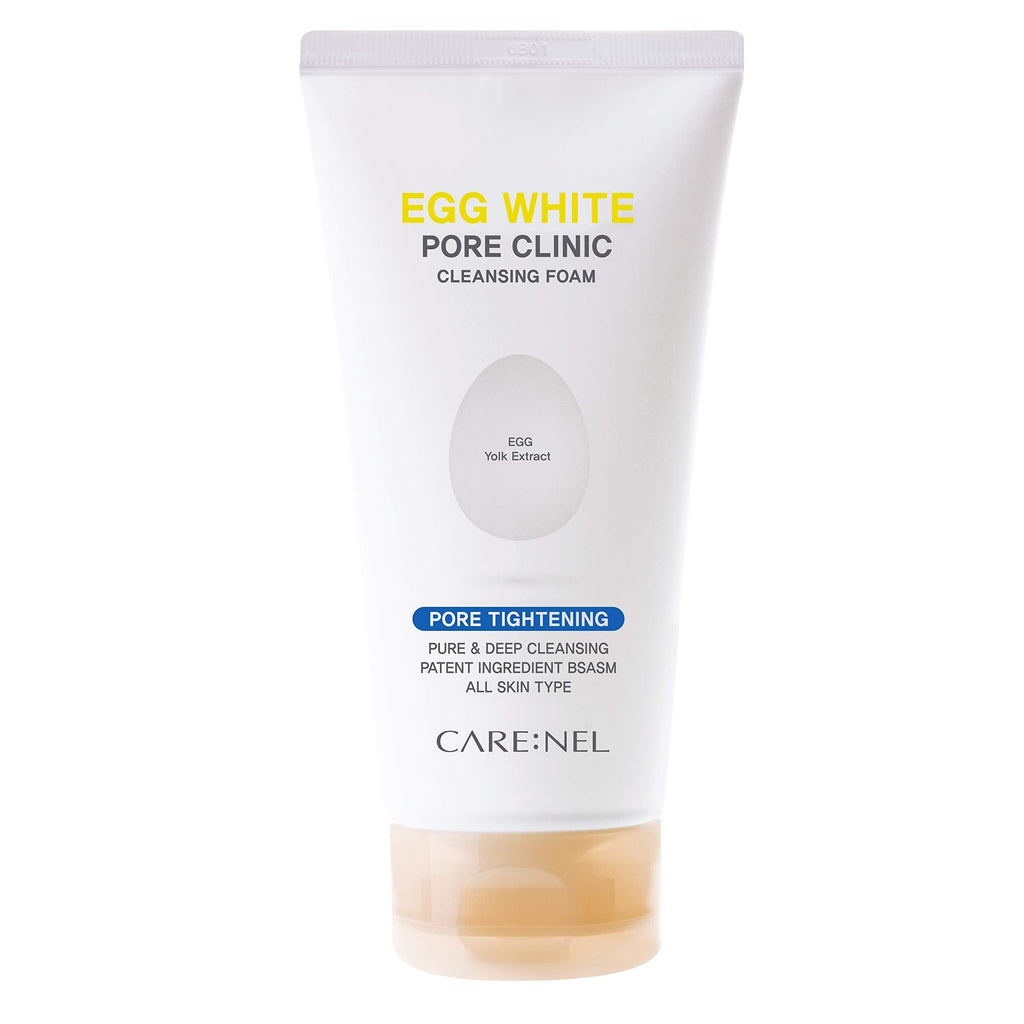 [Australia] - Face cleanser Wash Egg White Pore Clinic - Facial Cleansing Foam 150ml - Korean Skincare Purifying Foaming Cleanser for Daily - Cream Moisturizer for Dry, Oily Skin 