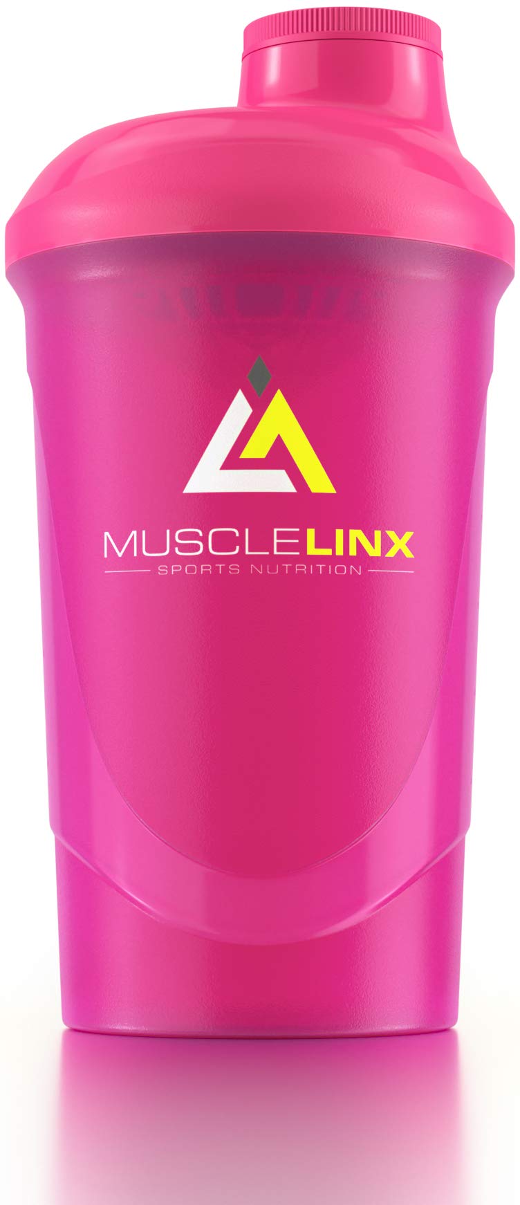 [Australia] - Protein Shaker Screw top 100% Leak Proof Drinks Bottle 600ml to 800ml by Musc (Pink) Pink Transparent 