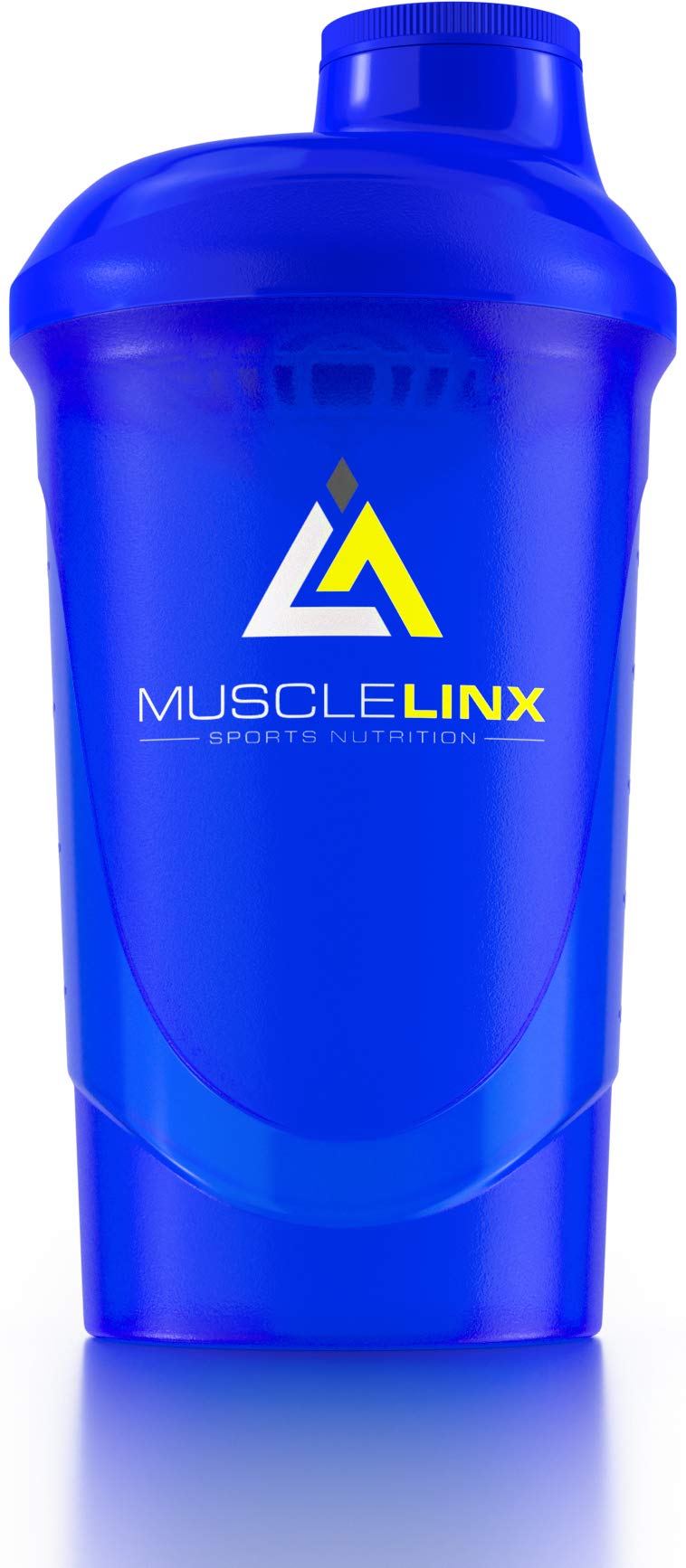 [Australia] - Protein Shaker Screw top 100% Leak Proof Drinks Bottle 600ml to 800ml by Musc (Stunning Blue) Stunning Blue Transparent 