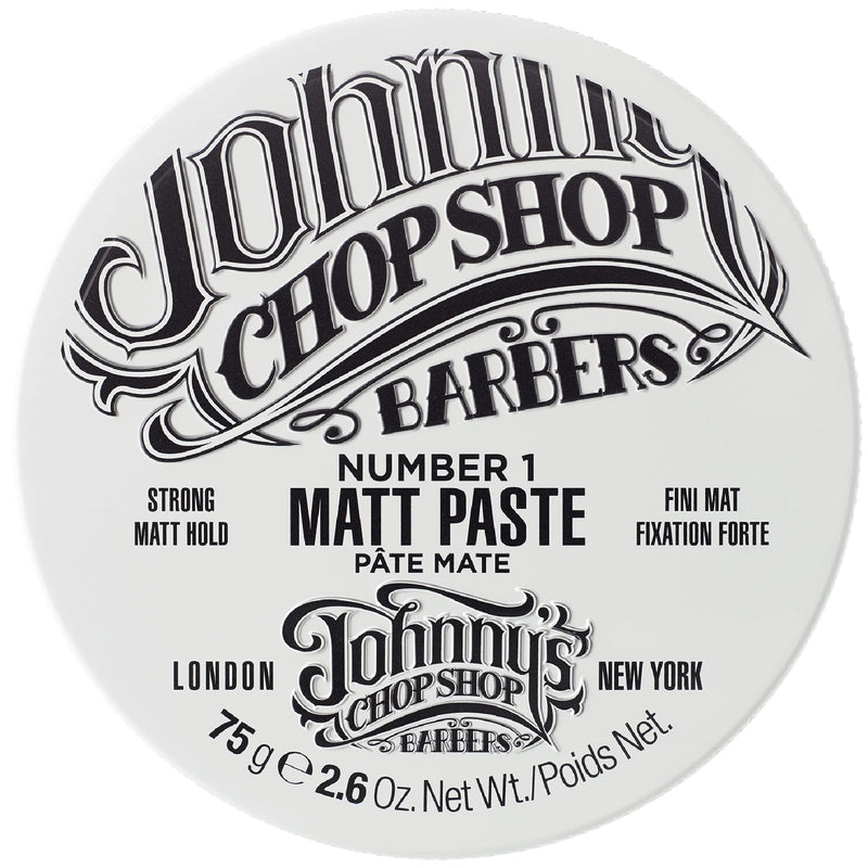 [Australia] - Johnny's Chop Shop - No 1 Matt Paste In A Tin, Strong Hold, Natural Finish (75g) Pack of 1 