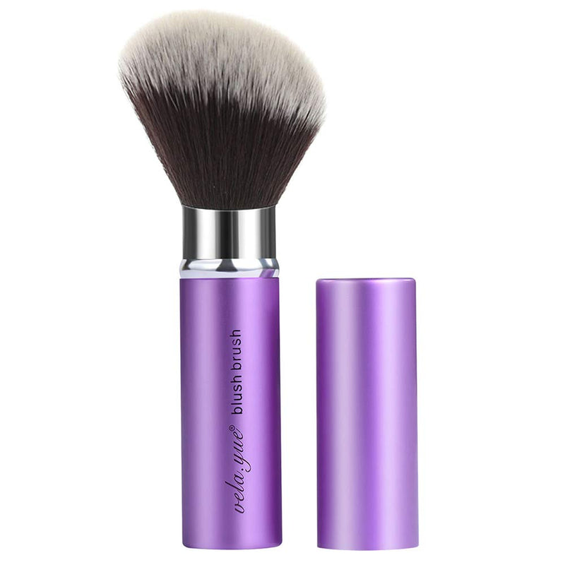 [Australia] - Vela.Yue Retractable Blush Brush Angled Face Powder Bronzer Travel Kabuki Makeup Brushes 