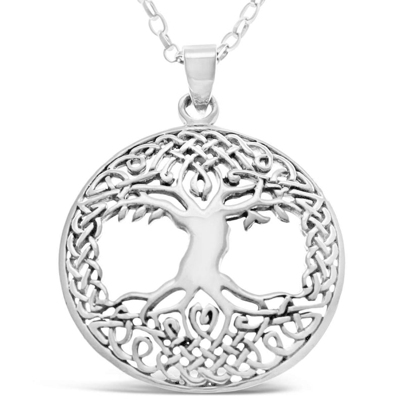 [Australia] - Sterling Silver Tree of Life Pendant Necklace With 18" Chain & Jewellery Gift Box 