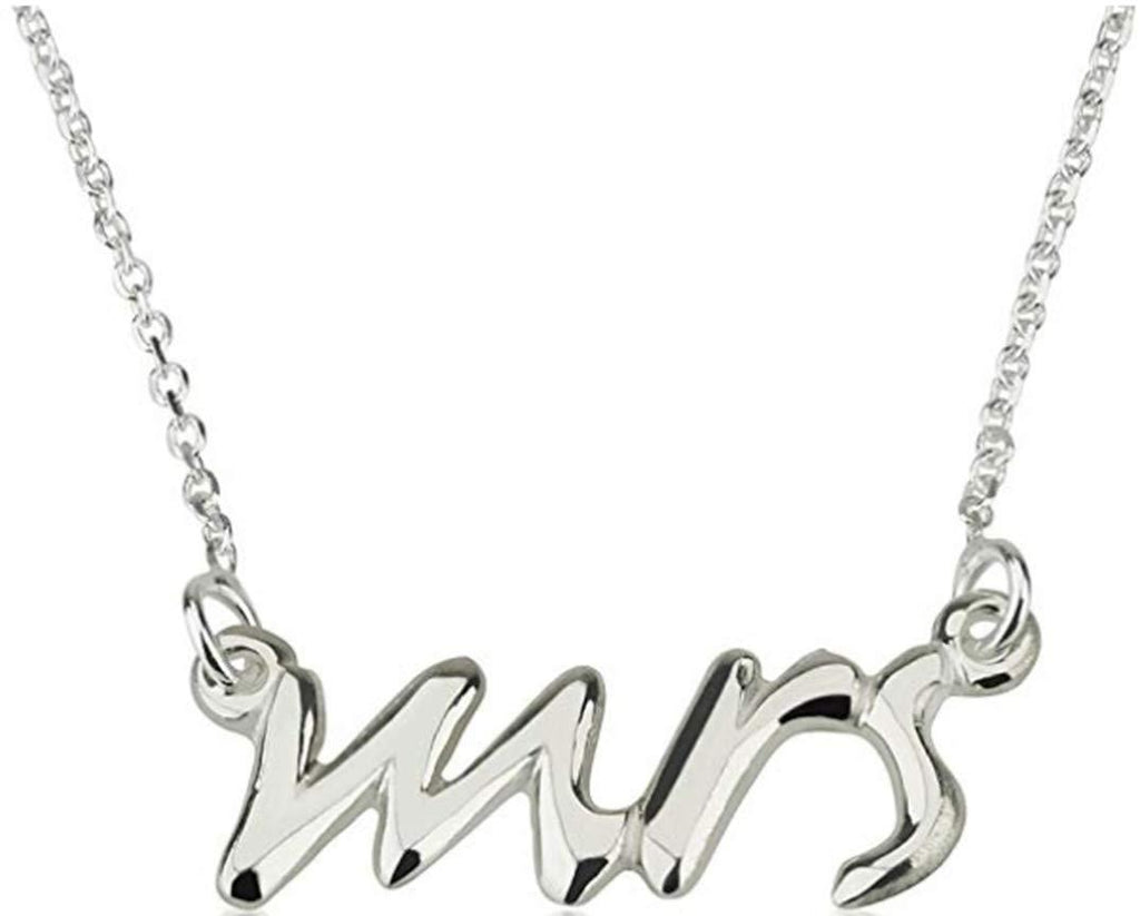 [Australia] - Mrs Sterling Silver Necklace Newly Wed Wedding Gift 