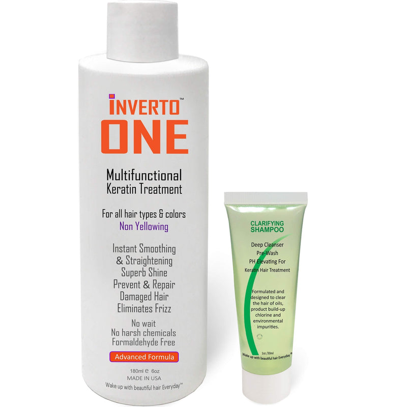 [Australia] - INVERTO ONE 180ml for Long Hair Complex Brazilian Keratin Hair Blowout Treatment Professional Results Straighten and Smooths hair Formaldehyde-Free Queratina Keratina Brasilera Tratamiento Keratin 