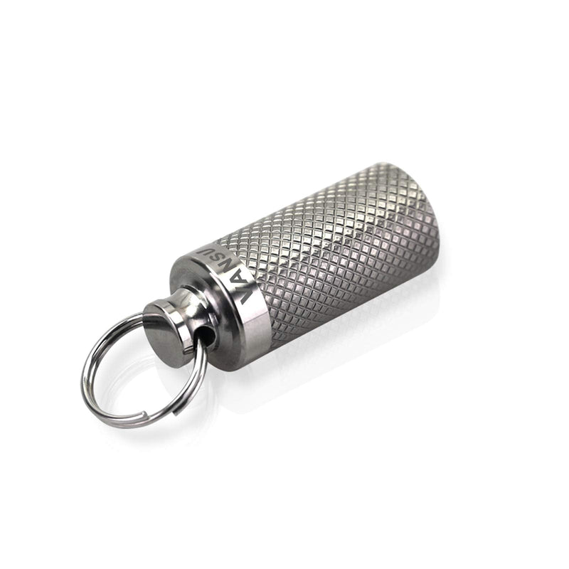 [Australia] - VANSU Titanium Waterproof Keychain Pill Holder Container Portable Mini Size Pill Box Case for Outdoor Travel Camping 