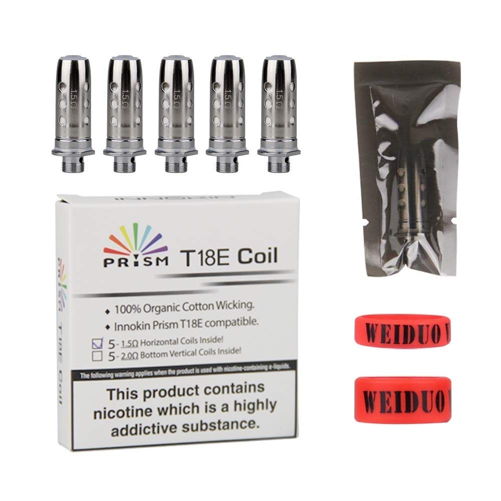 [Australia] - Innokin Prism T18E Coil Endura T18E/T22E/T18.ii V2 Coils 1.5ohm for T18E Tank T18E T22E Starter Kit Vape Pen Endura T18.II V2 New TPD Pack of 5 