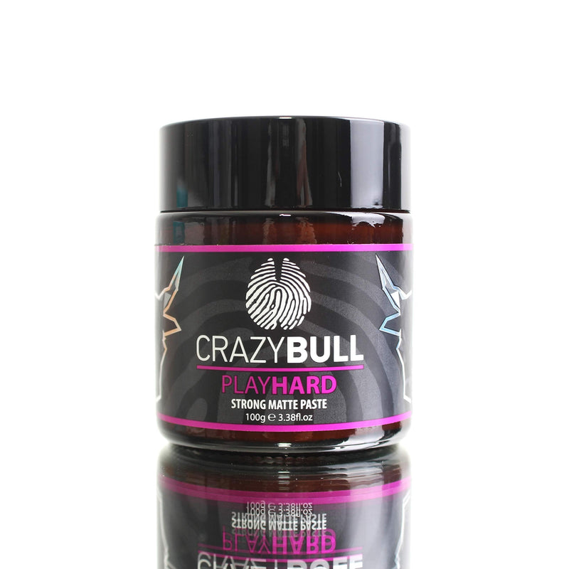 [Australia] - Crazy Bull Play Hard Strong Hold Matte Finish Styling Paste 100g 