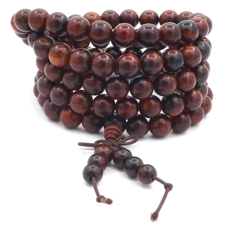 [Australia] - Mala Beads Necklace Bracelet 108 beads 8 mm Prayer, Meditation or Wood Necklace 