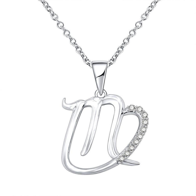 [Australia] - AoedeJ Women 925 Sterling Silver 12 Constellation Zodiac Sign Astrology CZ Pendant Necklace Birthday Gifts Virgo 