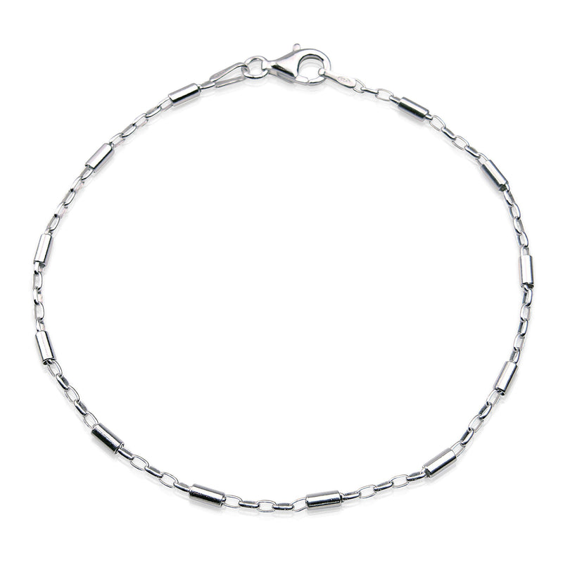 [Australia] - The Chain Company - Italian Cylinder Sterling Silver 7.5" Inch 19.5cm Bracelet 