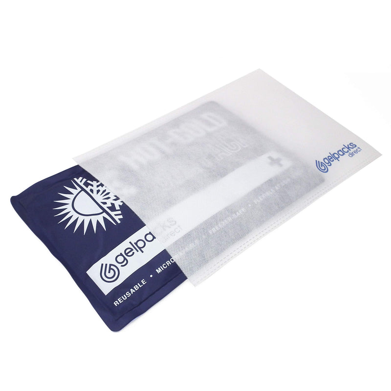 [Australia] - Gelpacks Direct Hot Cold Gel Pack Reusable (Large: 28 x 18 cm) with Non-Woven Sleeve - Ice Packs for Sports Injuries – Hip, Shoulder, Back, Waist, Thigh, Calve, Shin Ice Pack - Heat Pack Microwavable Large (Pack of 1) 