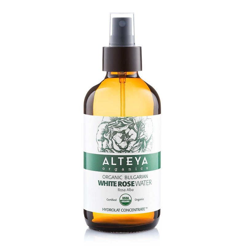 [Australia] - Alteya Organic White Rose Water Spray 240ml Glass bottle- 100% USDA Certified Organic Authentic Pure Natural Rosa Alba Flower Water Steam-Distilled and Sold Directly by the Rose Grower Alteya Organics 