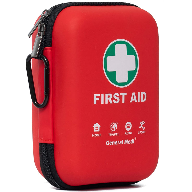 [Australia] - First Aid Kit - 170 Pieces Hard Case and Lightweight - Includes 2 x Eyewash,Instant Cold Pack,Emergency Blanket for Travel, Home, Office, Vehicle Red 