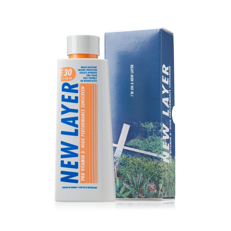 [Australia] - NEW LAYER Sunscreen | SPF 30 | Pro Vitamin D | Fast absorbing | Long lasting | Free of microplastic | Reef-friendly | Free of oxybenzone & octocrylene | Water resistant (200ml) 